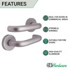 EAI Return to Door Lever on Rose | Aluminium |