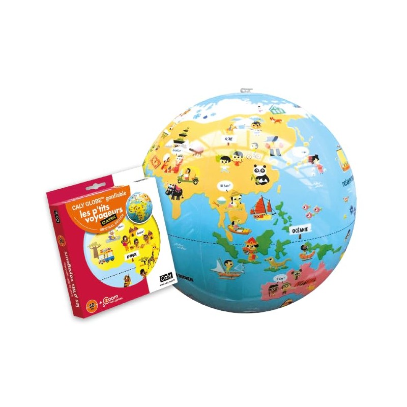 Bass et Bass Petits Voyageurs 30 cm Globe Terrestre Gonflable