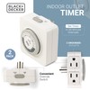 BLACK+DECKER Light Timers, Indoor, Programmable, 2 Pack, with 2 Grounded