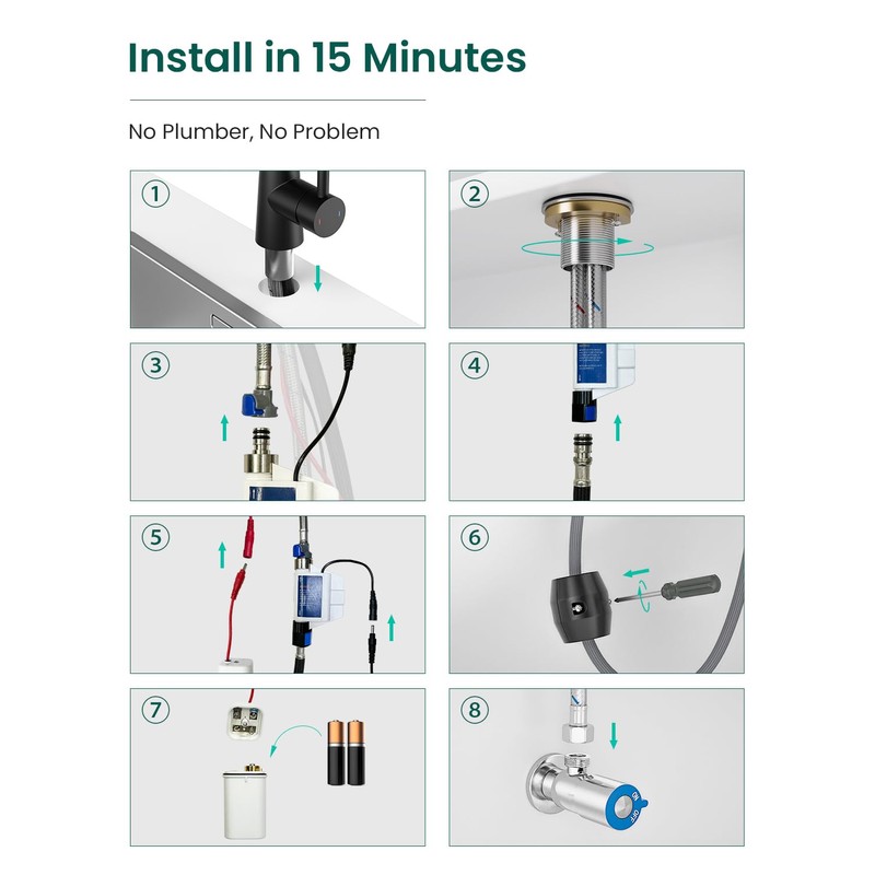 APPASO Pull Down Kitchen Faucet Touchless Black, Motion Sensor Activated