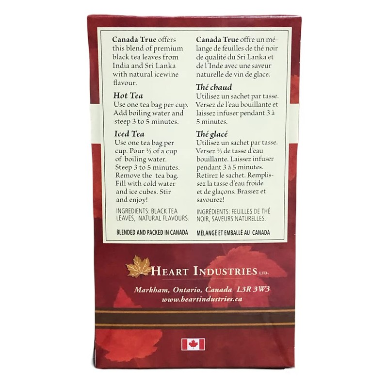 Canada True Icewine Tea, 25 Tea Bags, 50g (1.75oz), Product