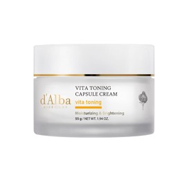 d'Alba Piedmont Vita Toning Capsule Cream, Deep Hydrating Face Moisturiser, Glass Skin with Vita-Cera Oil Capsules, Deep Hydrating Face Moisturising Cream (55 ml)