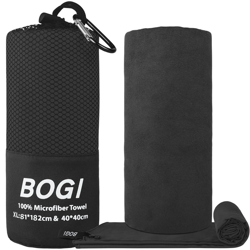 BOGI Microfibre Quick Dry Travel Towel - Soft, Lightweight &
