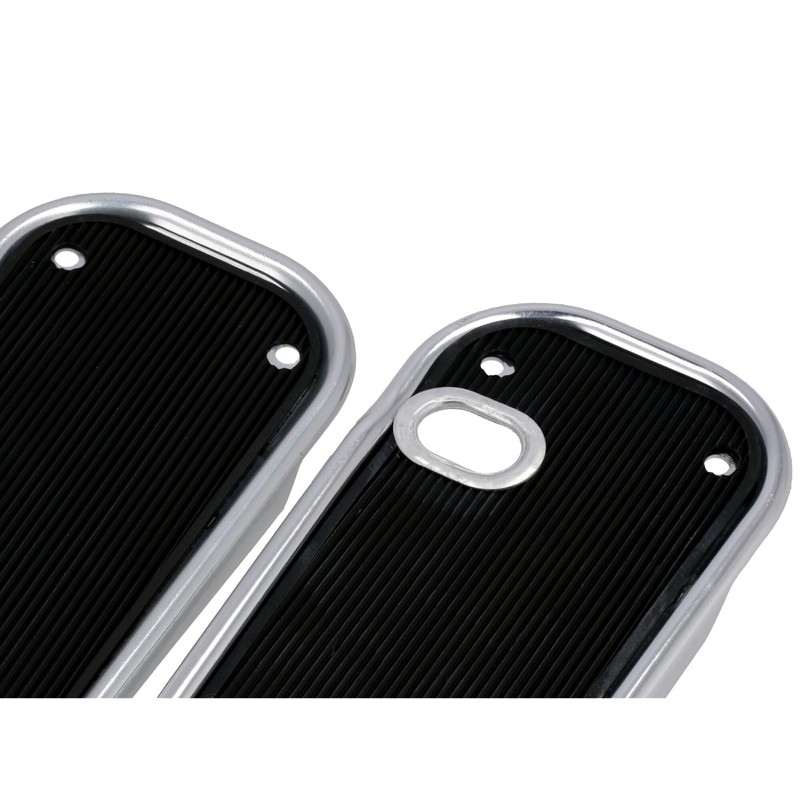 Set of Running Boards Right and Left Rubber Black for