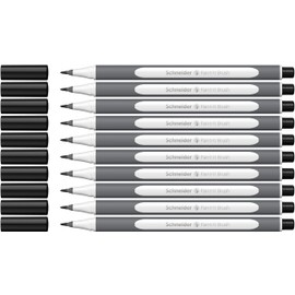 Schneider Paint-It 070 Brushpen - Premium Brush Pens with Flexible Tip and Vibrant Colours for Calligraphy, Hand Lettering and More - Pack of 10 - Black