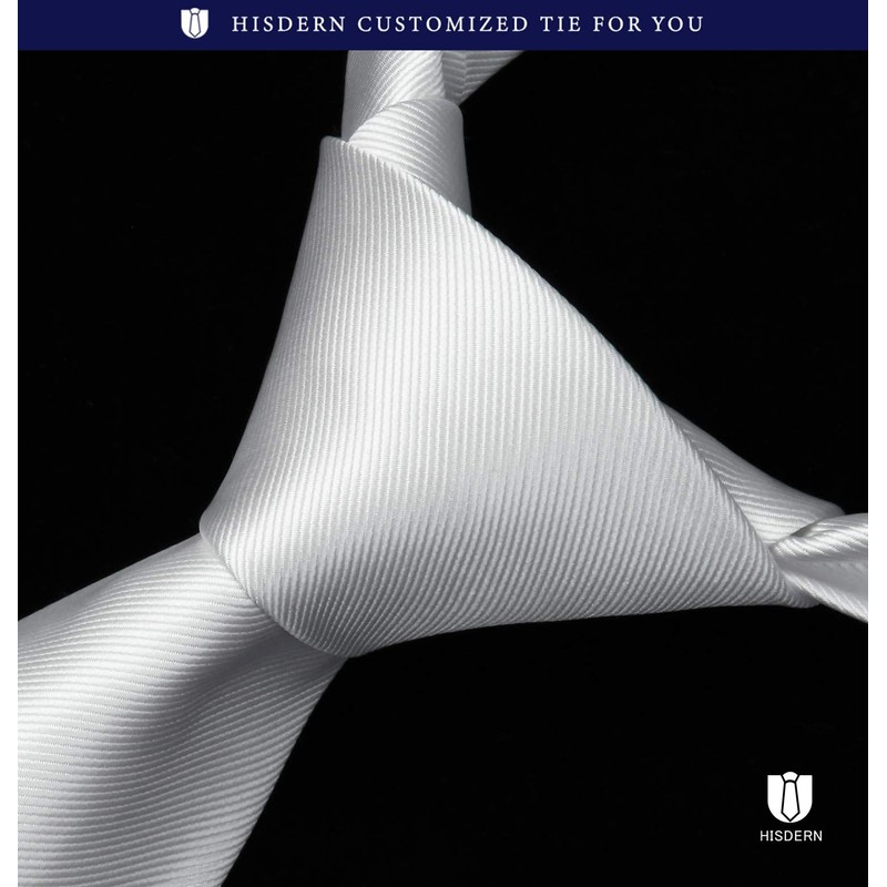 Hisden TL-03S Plain Shiny Necktie Chief Set, Men's, Formal Business,