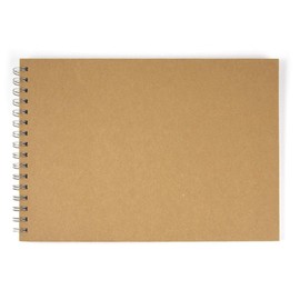 RAYHER 8160900 Spiral Bound Scrapbook with Hardcover, Blank Page Album, Notebook, 30 white Sheets, 21 x 30 cm