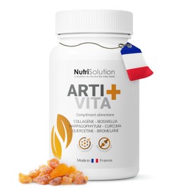 Artivita+: Highly Effective Joint Support for Seniors - Natural Marine Collagen, Hyaluronic Acid and Herbal Blend - Promotes Joint Comfort and Mobility - 60 Capsules (1)