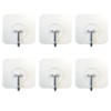 Pagabach 6 Pack Self Adhesive Wall Hooks Transparent Seamless Coat