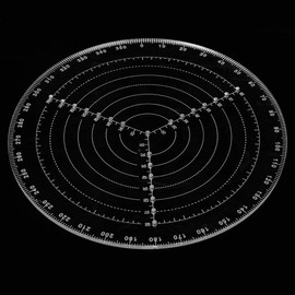 7.87" Round Center Finder Compass Transparent Acrylic Wood Turning Tool Lathe Parts Accessories for Locating Center Woodworking Measure