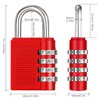 ZHEGE Combination Lock, 4 Digit Combination Padlock Outdoor, School Lock,