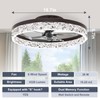 VOLISUN Modern Ceiling Fans with Lights and Remote, 19.7in Low