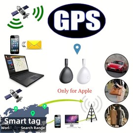 Air Tags-4 Pack, Air Tracker, Key Finder Works with Find My App (iOS Only), Key Finder Locator with Sound, Worldwide Tracking Tags for Luggage, Pet, Wallet, Phone, Kids (White_4pcs)