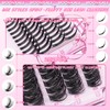 Lash Clusters with Spikes Eyelash Clusters 80D Volume Fluffy Individual