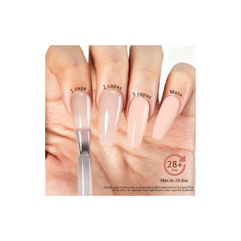 Cherimoya Esmalte en Gel Multicolor para Uñas 15ml-Rosa Nude