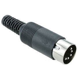 5-Pin DIN Plug Connector 180° Configuration
