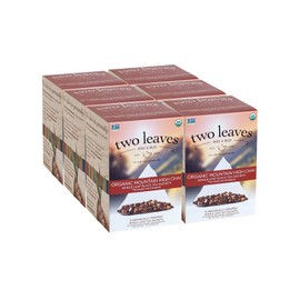 Two Leaves and a Bud Organic Mountain High Chai Tea Bags, Whole Leaf Black Tea and Spices in Sachets, 15 Count (Pack of 6)