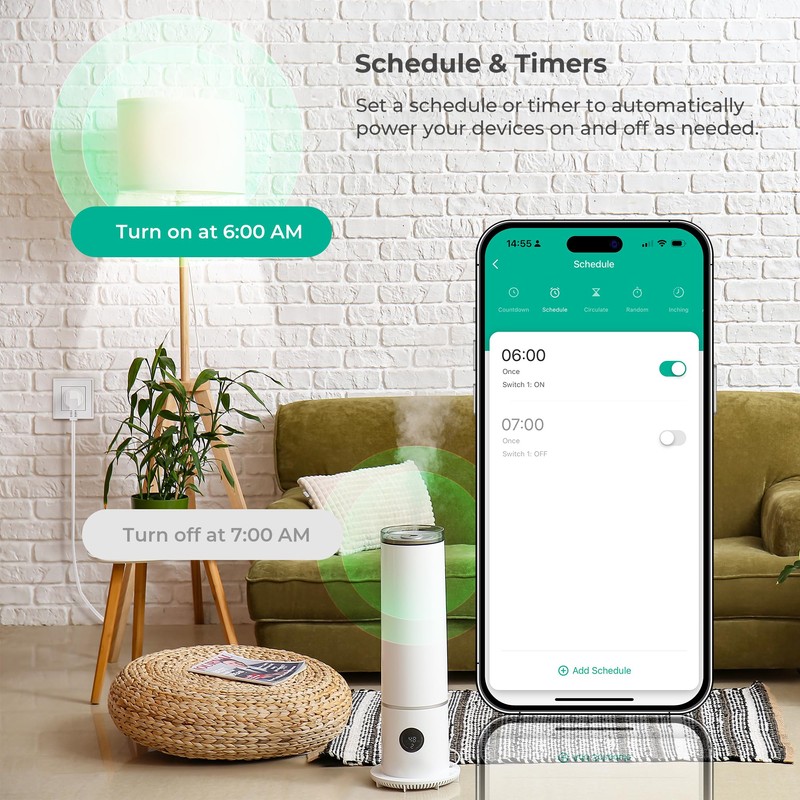 UPXNBOR Smart Plug WiFi, Works with Alexa & Google Home,