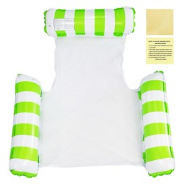 Water Play Float, Three Tubular Type, For Adults, Fun, Adult Float, Water Hammock, Float, 51.2 x 48.0 inches (130 x 122 cm), Includes 2 Vinyl Repair Tapes, Water Hammock (Green)