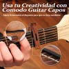 Capotraste Hekyip para Guitarra con Soporte para Púas, 6 Púas