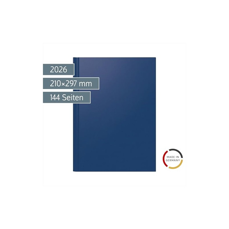 BRUNNEN Buchkalender Mod. 781 2026 | A4, Kunststoff, blau