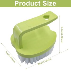 2 Pack Vegetable Scrubber Brush | Fruit Vegetable Stiff Bristles, Veggie Wash Brushes, Cleaner Tools for Fruits/Potatoes/Carrots, Green+White