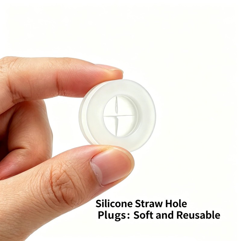 Silicone Straw Hole Plugs, 20pcs Straw Hole Grommets with Straw