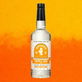 SPOOKY Beverages - Triple Sec Mix - Real Orange & Real Sugar - No Artificial Colors, Flavors, or Corn Syrup - Premium Gluten Free Cocktail Mix Syrup - 32 Oz (Pack of 2)