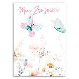 itenga Certificate Folder A4 Plastic Display Book Butterfly Motif