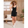 HVT Rompers for Women Summer V Neck Sleeveless Loose Shorts
