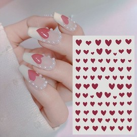Stick-on Heart Self Gel Nail Art Sticker Small Design Deco Pedicure Manicure Material Set_21706289 / 붙이는 하트 셀프 젤 네일 아트 스티커 작은 디자인 데코 패디큐어 매니큐어 재료 세트_21706289