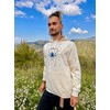 Creme-wei√üer Hoodie Allsehendes Auge (XL)