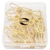Zoohot Pack of 15 Golden Hollow Clip, Multi-purpose Clothesline Utility