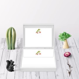 Me Loovely Frog Flat Notecard and Envelopes Sets Stationery Correspondence Card Writing Supplies All Occasions Blank Greeting Cards | Christmas Gifts (A6 Size, Pack of 20)