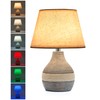 UMEXUS 10” Small Ceramic Cordless Table Lamp with Timer, Dimmer,