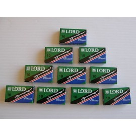 200 LORD SUPER STAINLESS DOUBLE EDGE SAFETY RAZOR BLADES BLUE