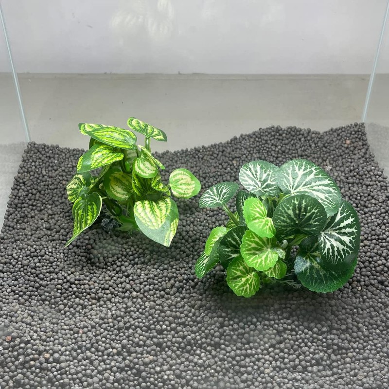 Smoothedo-Pets Aquarium Plants Betta Fish Tank Decorations 4inch/2pcs Soft Silk