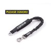 Bungee Leash Extension Attachment with Customizable Text Patch, Reflective Stitching,