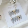 Silver Snow Dropstone Handmade Nail Tips❄ - Mediaval / 실버