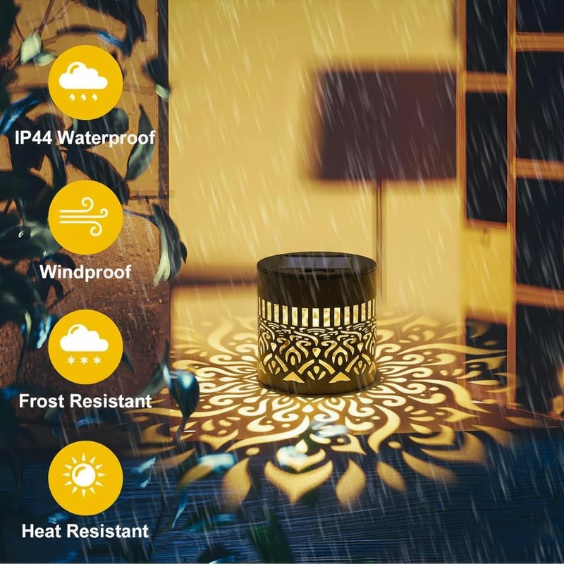 YYingYu 2026 Upgrade Solar Mandala Lights Outdoor, Waterproof Metal Solar