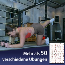 POWERFUL-X Resistance Bands with Door Anchor and Handles, Resistance Bands, Fitness Bands for Strength Training, Training for Women and Men, Yoga, Physiotherapy