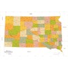 South Dakota ZIP Code Map with Counties - Large -