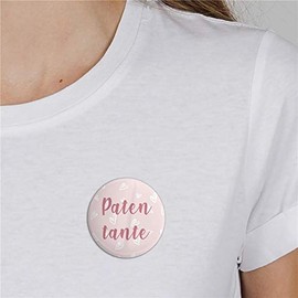 Hellweg Druckerei Button Badge Godmother Family Hearts Love Godmother Child Badge Gift Idea Badge Pin, Metal