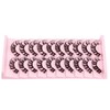 DSLONG 10 Pairs Cluster Lashes D Curl Russian Strip Lashes