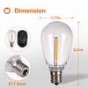 addlon LED Replacement Bulbs 1W S14,15 Pack Waterproof E17 Screw