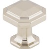 Top Knobs TK286PC Chareau Collection 1-1/8" Emerald Knob, Polished Chrome