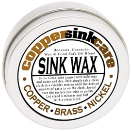 Copper, Brass and Nickel Sink Care Protective Wax