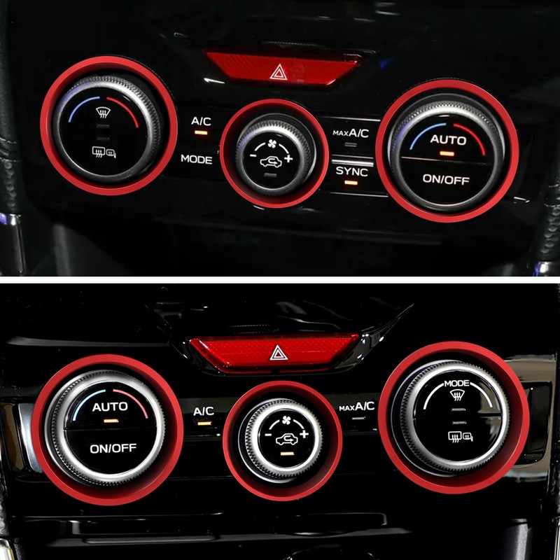 TOMALL 3 Pcs AC Climate Knob Outer Ring Covers Compatible