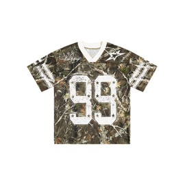 SOLY HUX Mens Jersey Y2k Baggy Shirts Graphic Tees Oversized V Neck Tshirts Summer Tops Multi Camo X-Small