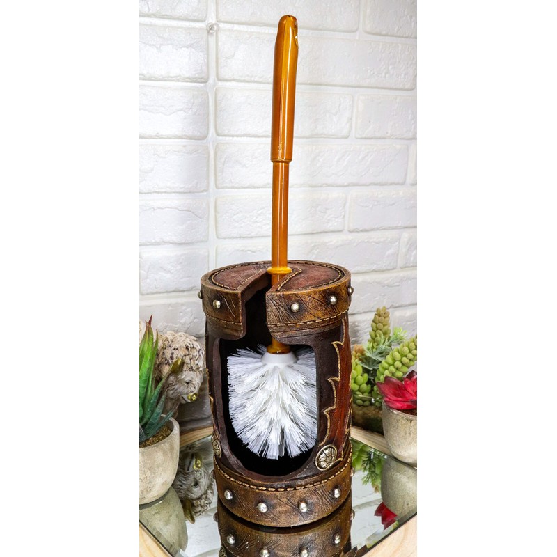 Rustic Western Lone Star Cowboy Country Bootcut Toilet Brush Scrub